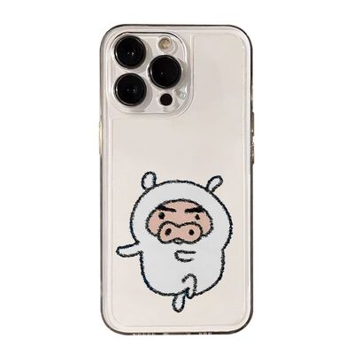 ins风适用iPhone13苹果14创意透明12ProMax卡通适用OPPORENO16pro软15PLUS手机壳自嘲熊左卫门适用红米NOTE17