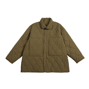 NOEARS翻领宽松日系cityboy卡其色工装外套男冬内胆棉服夹克ins潮