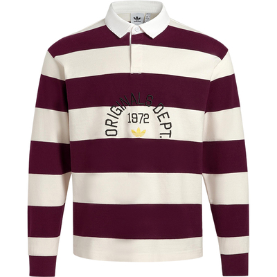 Adidas/阿迪达斯正品三叶草男士翻领宽松条纹三条纹POLO衫KF1867
