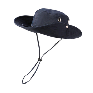 男潮日系抽绳鱼夫女帽渔夫帽登山遮阳户外露营帽子防晒西部牛仔帽