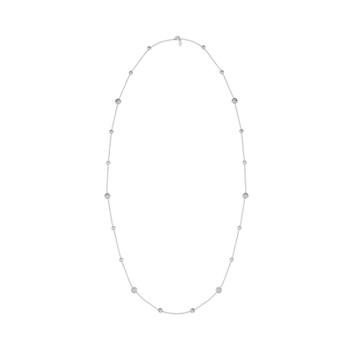 CINNLER菱格编织球满天星长项链