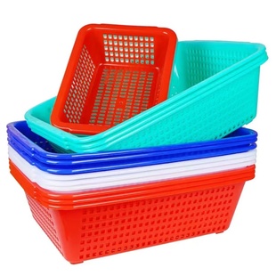 加厚长方形塑料方筛熟料菜筐洗菜沥水篮大号配货筐收纳筐置物篮子