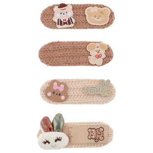 儿童卡通头发魔术贴发夹女童前额碎发刘海贴头饰婴儿宝宝可爱发卡