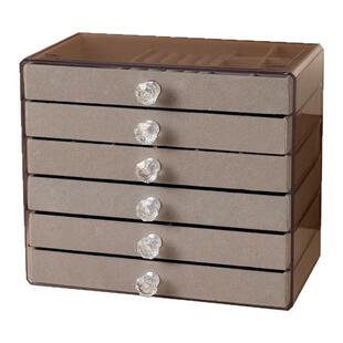 ins风首饰盒多层绒布珠宝戒指耳环收纳盒高级感梳妆台桌面整理盒