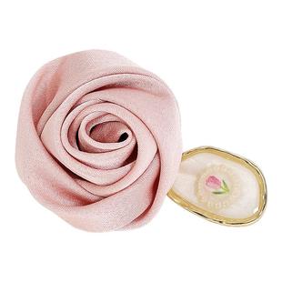 轻奢粉玫瑰绢花发夹芭蕾风少女侧边发卡手工布艺高级感立体边夹女