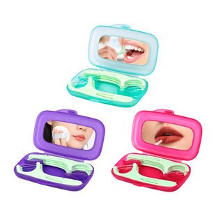 Plackers旅行牙线棒超细原装进口出行便携装剔牙线收纳便携分装盒