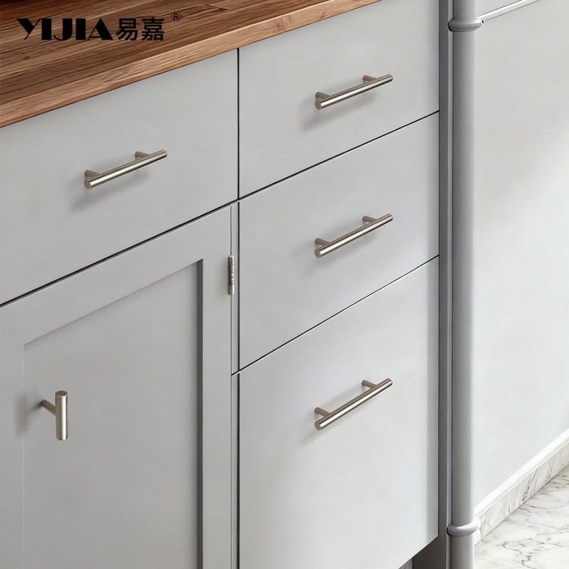 美式简约不锈钢色加长橱柜全家具柜子衣柜门拉手轻奢门铜铜手柄把