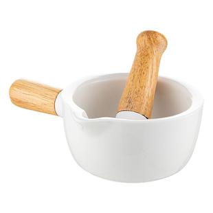 onlycook陶瓷捣蒜器手动蒜泥器家用老式蒜臼子中药研磨碗擂钵石臼