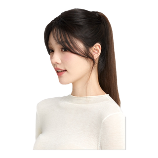 瑞贝卡八字刘海假发片女蓬松自然假刘海高颅顶修饰脸型头顶补发片