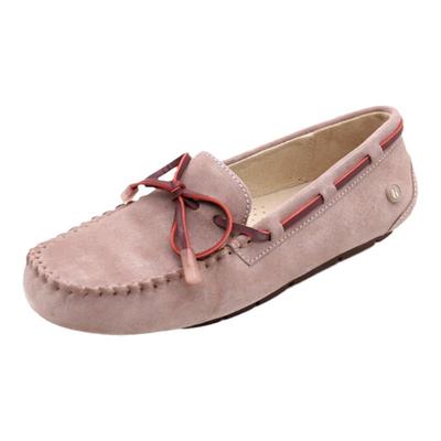 KHHUGG真皮豆豆鞋女2025新款春秋乐福浅口平底单鞋软底孕妇一脚蹬