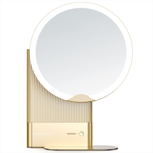 EASEHOLD忆镜大圆镜台式LED台式桌面带灯化妆镜轻奢高级智能镜子