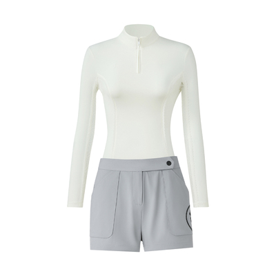 TASHI蕾丝上衣高尔夫女灰色短裤
