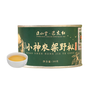 正山堂巴东红小神农架野茶野枞正宗骏眉中国湖北特级红茶罐装茶叶
