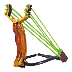 大威力重型弹弓刺客弓王高精度带腕托拖腕三卡六股圆皮全金属打鱼