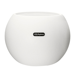 植卉居简约精致球形花盆树脂家用客厅室内外黑金刚大口径绿植花盆