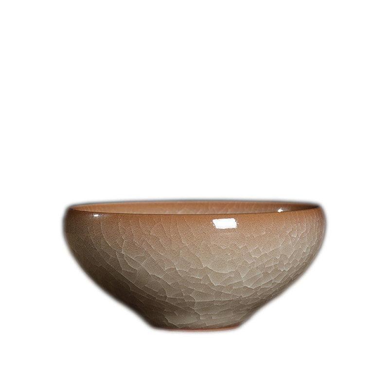 传世哥窑叶维德大师汤吞手工杯
