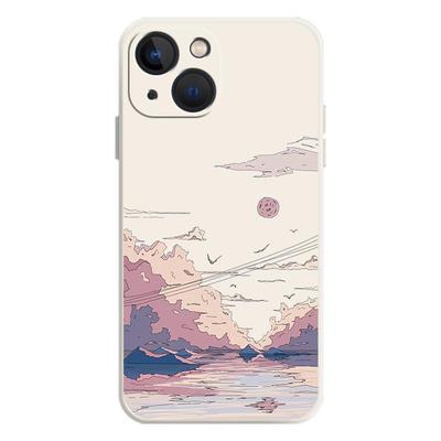 日系插画手机壳漫画风景适用iQOO