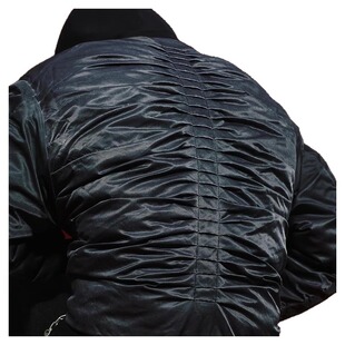 Remedy 冬季新款国潮夹棉bomber棉服外套美式潮牌褶皱飞行夹克男