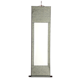 空白卷轴横幅书法书画生宣纸挂轴画卷中堂半生熟国画条屏万年红