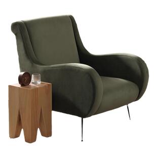 Cassina LADY北欧表情单人沙发卧室复古丝绒ins懒人千鸟格沙发椅