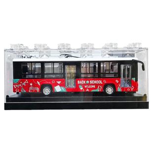 合金双层巴士玩具公交车大号男孩伦敦大巴校车公共小汽车模型儿童