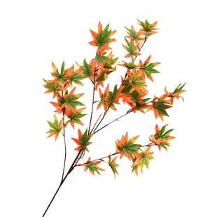 仿真树枝红枫叶银杏叶塑料假树叶子工程造景城市绿化绿叶植物装饰