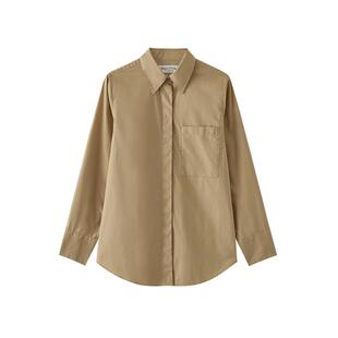 【自营】Marc O'Polo【秋季新款】纯棉廓形宽松大口袋长袖衬衫女