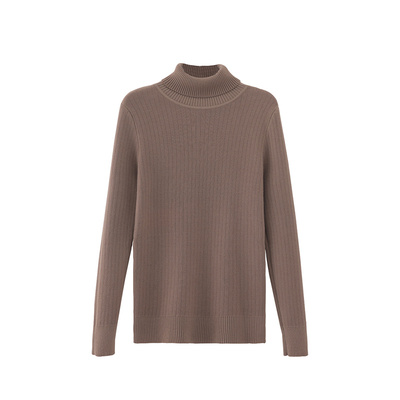 高领加绒加厚修身一体绒毛衣保暖