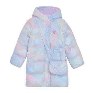 POLOWALK童装女童中长款羽绒服冬装中大童外套保暖潮