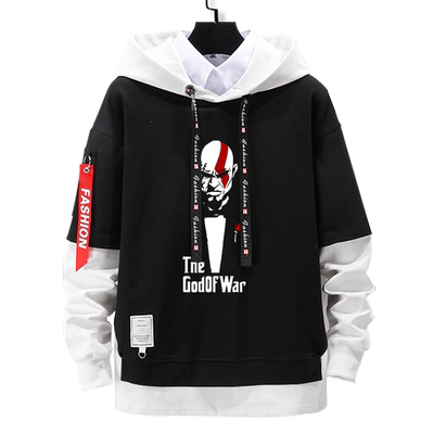 战神5诸神黄昏游戏拼接连帽卫衣