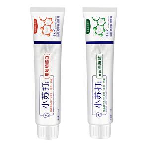 亮白牙齿清新口气海盐小苏打牙膏