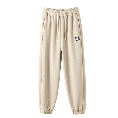 雪尼尔加绒裤子秋冬新款休闲裤女松紧腰保暖哈伦裤纯色灯芯绒女裤