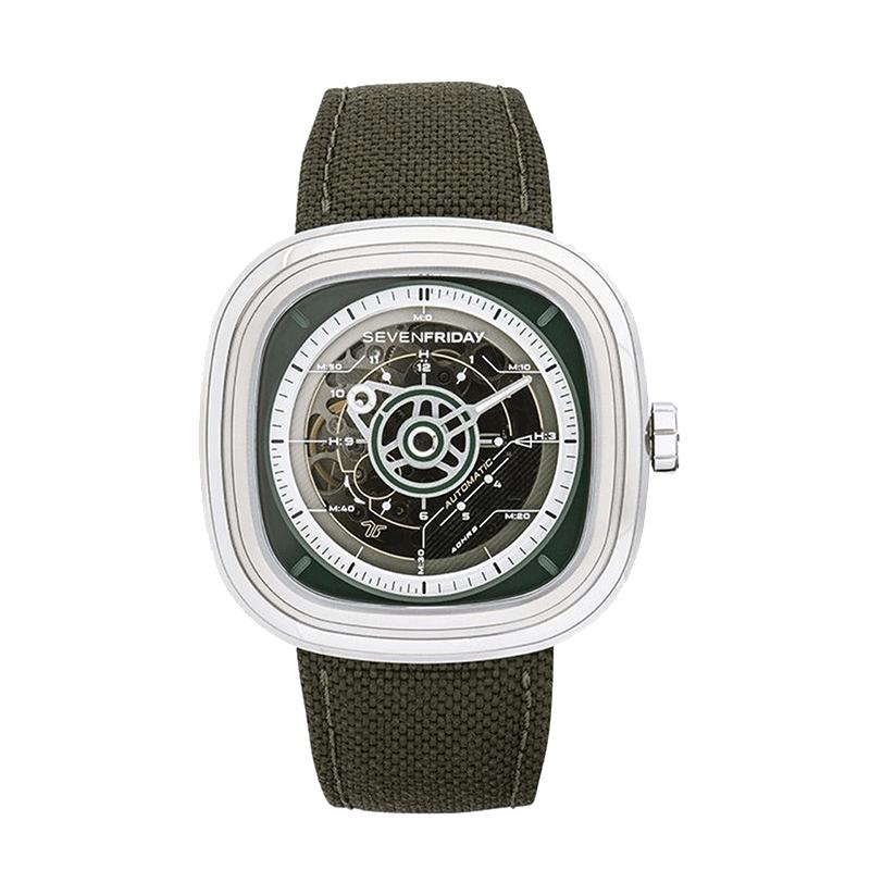 【自营】SEVENFRIDAY七个星期五手表男方盘机械表带男表T2/01瑞士