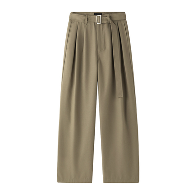 玩樂局Onceok日系反工字褶西裤