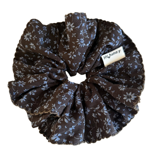 韩系温柔慵懒碎花大肠发圈高级感头绳复古个性绑马尾丸子头发绳女