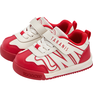 泰兰尼斯学步鞋秋季男女童宝宝鞋防踢软底面包鞋宝宝学走路机能鞋