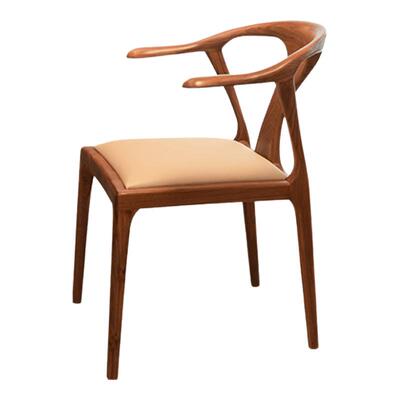 北美黑胡桃木餐椅全实木扶手椅子