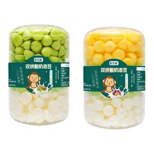 精灵宝贝母婴店铺买3送1双拼酸奶溶豆宝贝溶溶豆入口即化一瓶2个口味健康零食