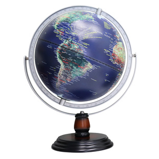funglobe纯英文地球仪25cm台湾制造AR高清带灯立体浮雕英文版学生用大号摆件发光办公室家居小夜光客厅台灯