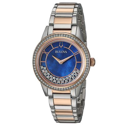 贝母轻奢风镶钻复古石英女手表