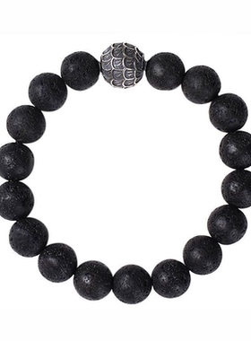 手链男国风2026新款潮流网红火山石小众设计串珠帅气手串手饰品