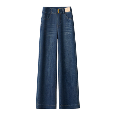 小个子加绒直筒牛仔裤女