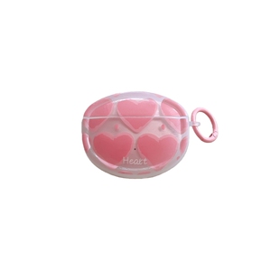 少女心粉色满屏爱心适用于华为freebuds 6i蓝牙耳机保护套freeclip2耳机壳Pro3萌系SE4半透明5i女款4E新款SE3