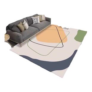 客厅卧室地毯儿童房北欧短绒垫子床边毯简约茶几垫沙发隔凉软地垫