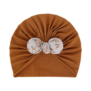 婴儿帽子春秋薄款可爱蝴蝶结莫代尔儿童新生儿女宝宝护囟门胎帽夏