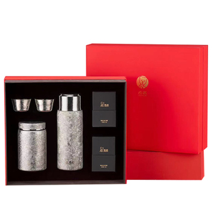 希诺礼盒套装新款纯钛保温杯子纯钛茶叶罐小钛杯实用水杯节日礼品