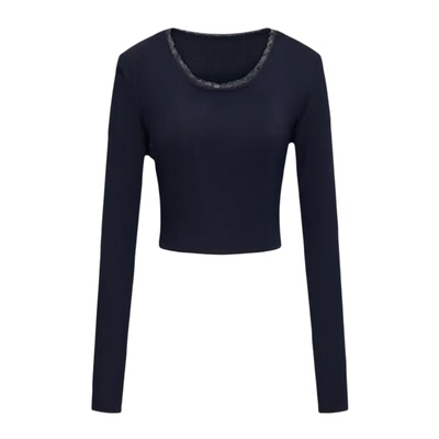 大码打底衫低领长袖T恤圆领上衣