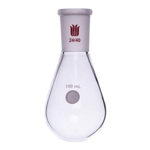 欣维尔厚壁茄形瓶高强度高硼硅玻璃材质茄型茄形烧瓶单口圆底瓶茄型反应瓶旋蒸瓶F31实验室器材25//50/100ml