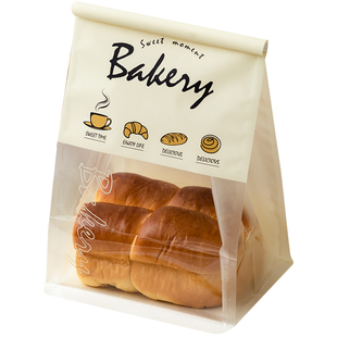 吐司面包包装袋贝果欧包烘焙自封切片生吐司250克450g牛皮纸袋子