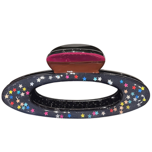 彩色星星撞色头发抓夹大号鲨鱼夹发夹女发量多盘发高级感夹子发饰